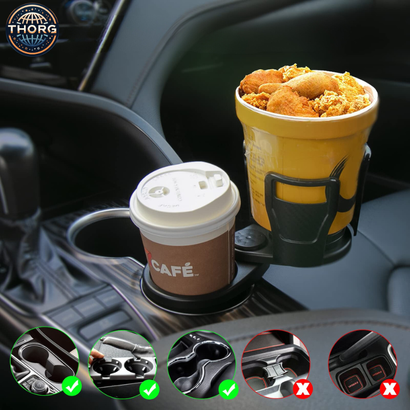 Universal 2-in-1 Car Cup Holder